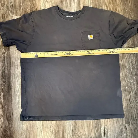 Carhartt Men's 2XL Short Sleeve Loose Fit T Shirt Gray Pocket Work Shirt - Picture 5 of 7